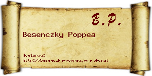Besenczky Poppea névjegykártya